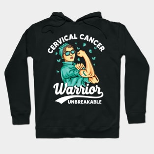 Cervical Cancer Warrior Unbreakable Cervical Cancer  Awareness Hoodie